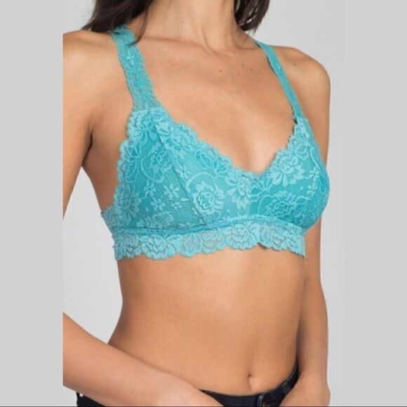 Lace Racerback Bralette - Mint - Picture 2 of 8